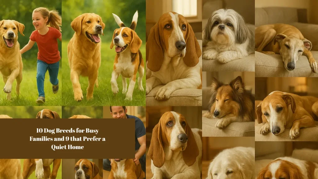 10 Dog Breeds for Busy Families and 9 that Prefer a Quiet Home