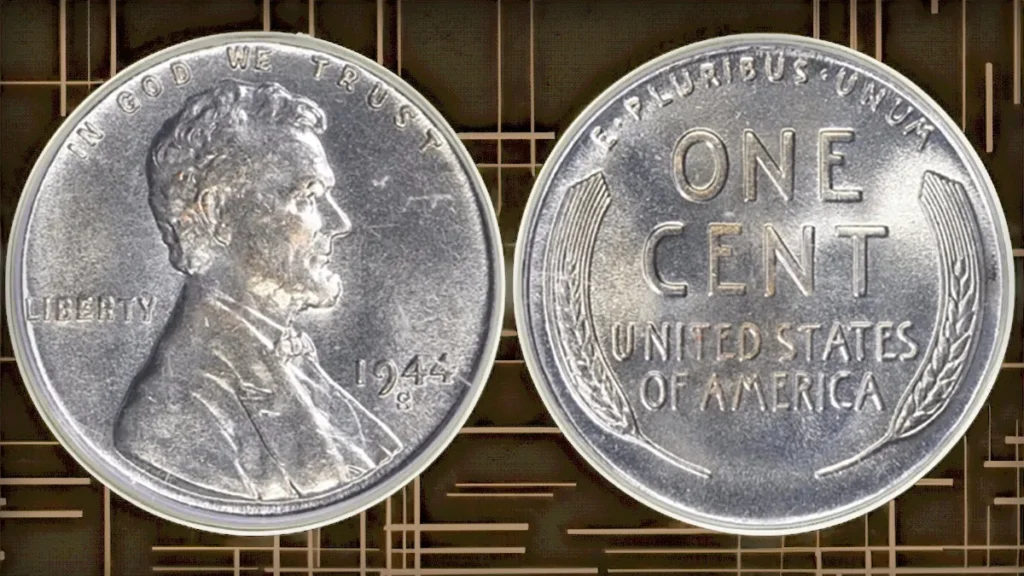 1944 S Lincoln Wheat Cent : Steel Cent